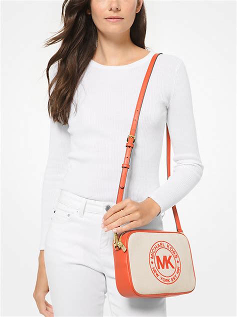 michael kors fulton sport large canvas crossbody|Fulton Sport Large Canvas Crossbody Bag .